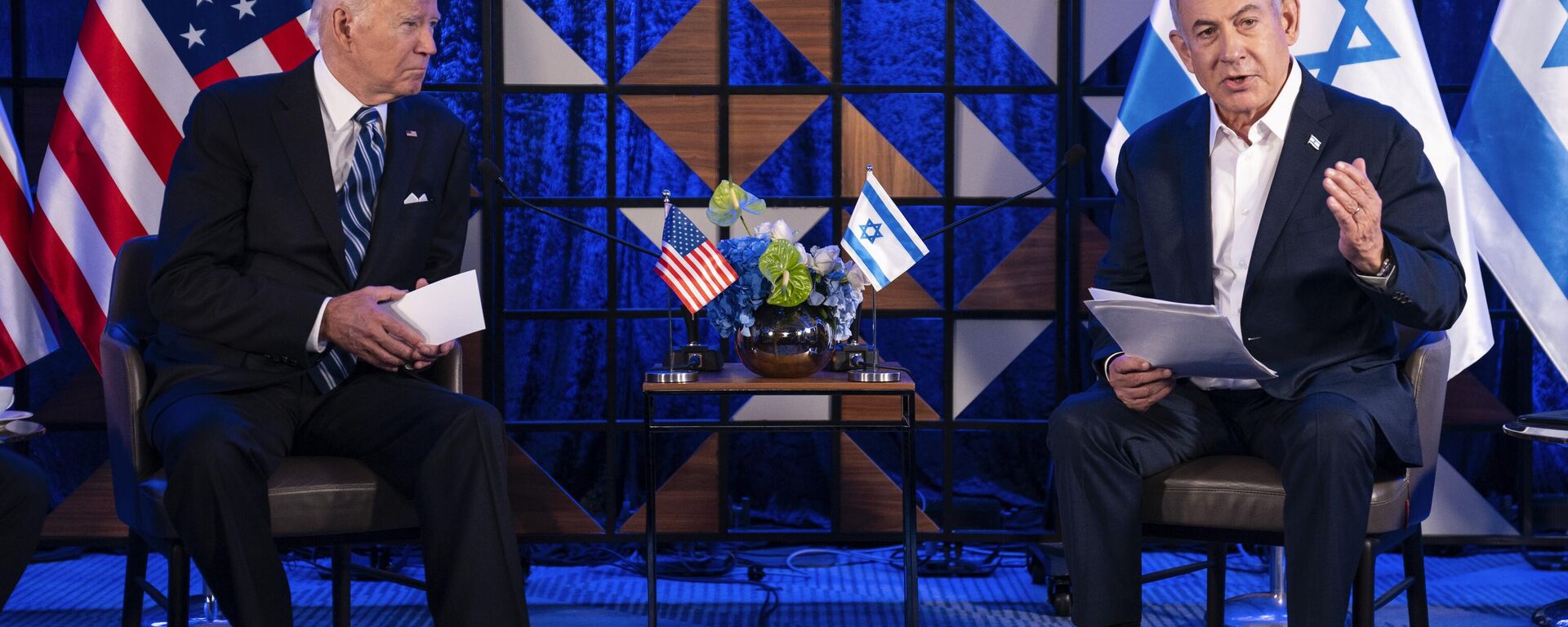 Tổng thống Joe Biden gặp Thủ tướng Israel Benjamin Netanyahu - Sputnik Việt Nam, 1920, 21.10.2023