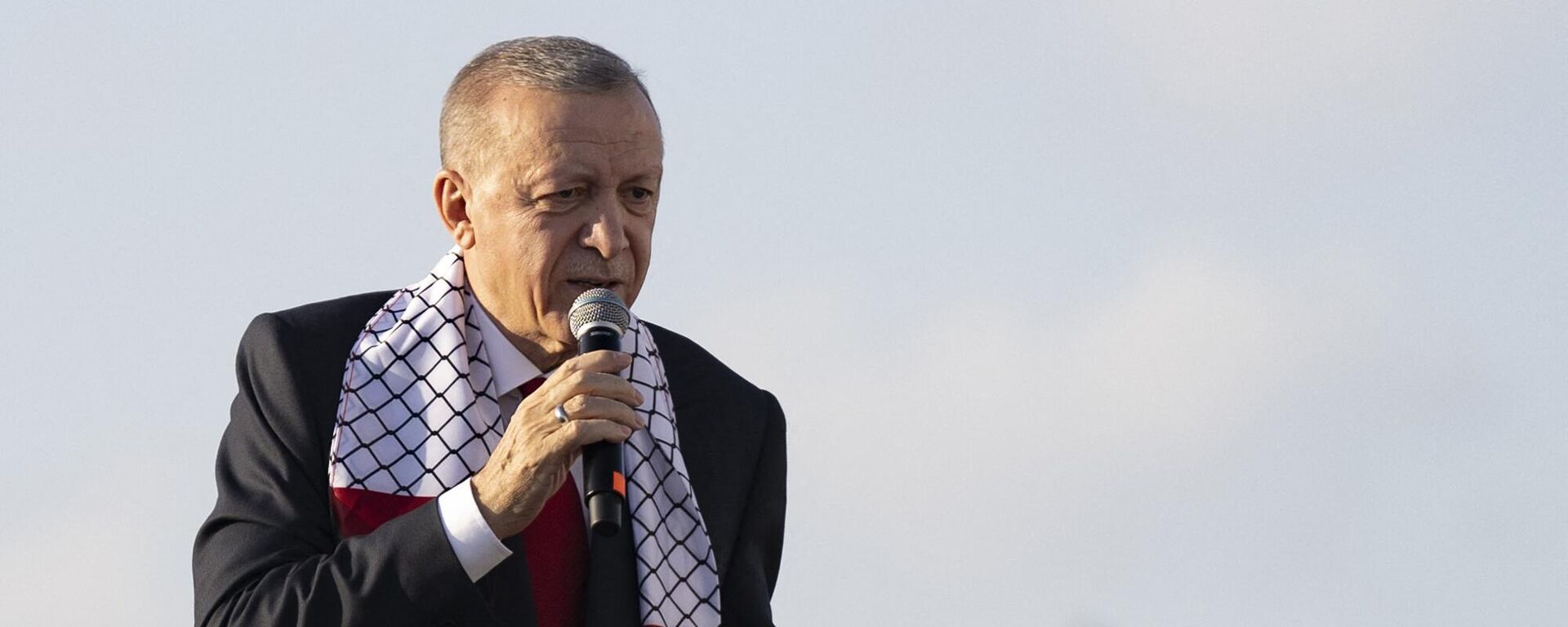 Tổng thống Thổ Nhĩ Kỳ Recep Tayyip Erdogan phát biểu tại cuộc mít tinh ủng hộ Palestine ở Istanbul - Sputnik Việt Nam, 1920, 28.10.2023
