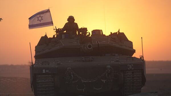 Xe tăng Israel tiến về biên giới Dải Gaza, Israel - Sputnik Việt Nam