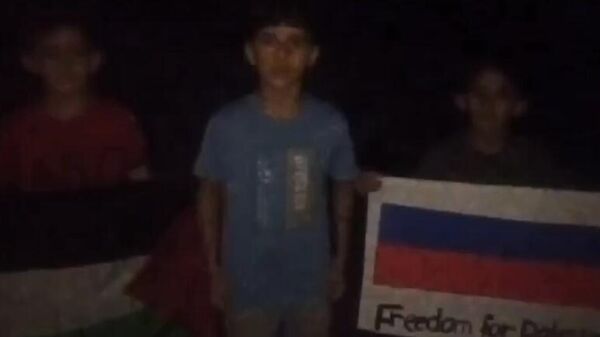 Trẻ em Dải Gaza xin Tổng thống Nga chấm dứt chiến tranh chống nhân dân Palestine - Sputnik Việt Nam