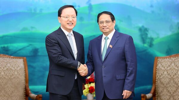 Thủ tướng Phạm Minh Chính tiếp Tổng Giám đốc Tập đoàn Samsung - Sputnik Việt Nam