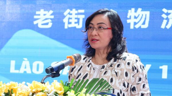 Bà Phan Thị Thắng, Thứ trưởng Bộ Công thương phát biểu tại hội nghị. - Sputnik Việt Nam