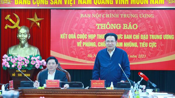 Ban Nội chính Trung ương thông báo kết quả cuộc họp Thường trực BCĐ Trung ương về phòng, chống tham nhũng, tiêu cực - Sputnik Việt Nam