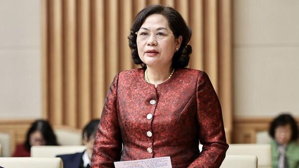 Thống đốc Ngân hàng Nhà nước Việt Nam Nguyễn Thị Hồng phát biểu.  - Sputnik Việt Nam
