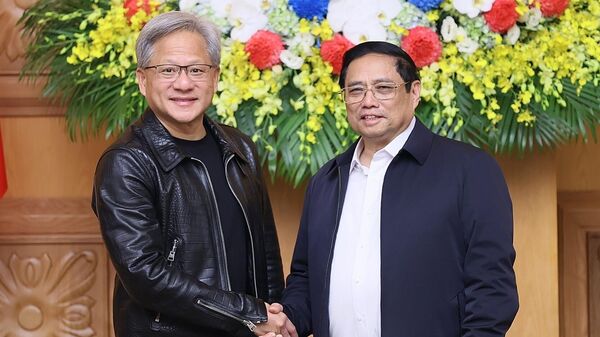 Thủ tướng Phạm Minh Chính tiếp Chủ tịch Tập đoàn NVIDIA  - Sputnik Việt Nam