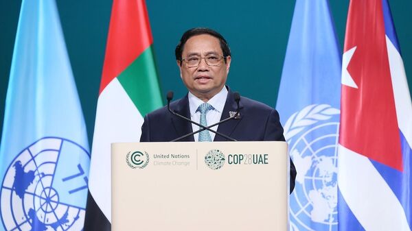 Thủ tướng Phạm Minh Chính tham dự Hội nghị lần thứ 28 Các bên tham gia Công ước khung của Liên hợp quốc về biến đổi khí hậu (COP28) ở Dubai (UAE) - Sputnik Việt Nam