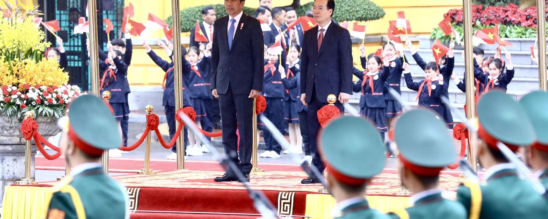 Chủ tịch nước chủ trì lễ đón Tổng thống Indonesia thăm cấp Nhà nước tới Việt Nam - Sputnik Việt Nam, 1920, 12.01.2024