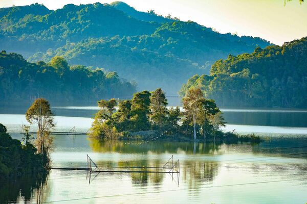 Một hòn đảo nhỏ trên lòng hồ Pá Khoang. - Sputnik Việt Nam