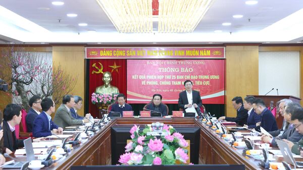 Thông báo kết quả Phiên họp thứ 25 Ban Chỉ đạo Trung ương về phòng, chống tham nhũng, tiêu cực - Sputnik Việt Nam