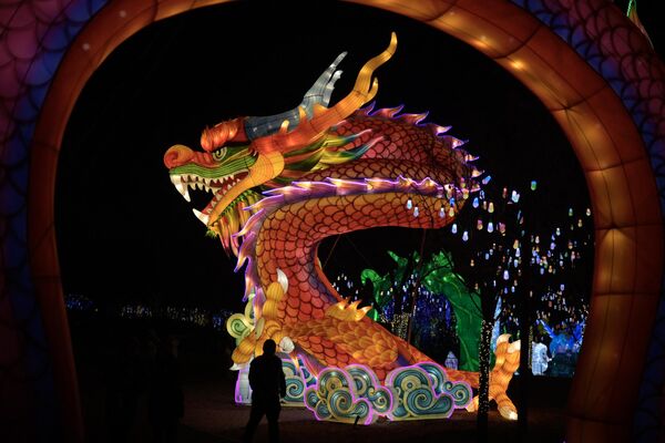 Hình rồng tại hội chợ năm mới ở Bắc Kinh. - Sputnik Việt Nam