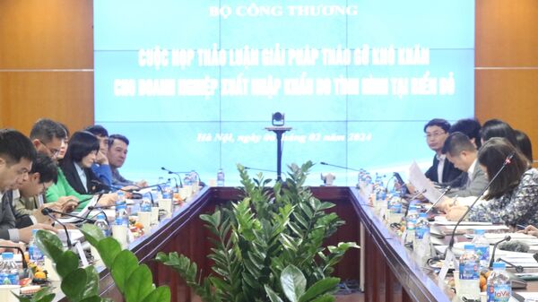 Cuộc họp thảo luận giải pháp gỡ khó khăn cho doanh nghiệp xuất nhập khẩu do tình hình tại Biển Đỏ. - Sputnik Việt Nam