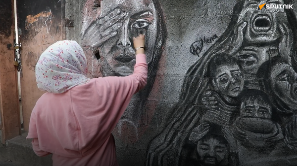 Cuộc sống của người tị nạn Palestine qua những bức tranh - Sputnik Việt Nam