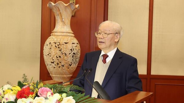 Tổng Bí thư chủ trì phiên họp đầu tiên Tiểu ban Văn kiện Đại hội XIV của Đảng   - Sputnik Việt Nam