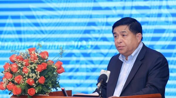 Bộ trưởng Bộ Kế hoạch và Đầu tư Nguyễn Chí Dũng phát biểu - Sputnik Việt Nam