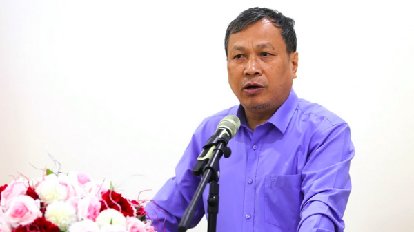 Ông Phan Văn Trường, Trưởng Cơ quan Thương vụ Việt Nam tại Campuchia phát biểu tại hội nghị. - Sputnik Việt Nam
