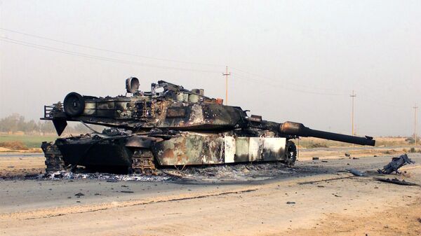 Destroyed M1A1 Abrams tank (File) - Sputnik Việt Nam
