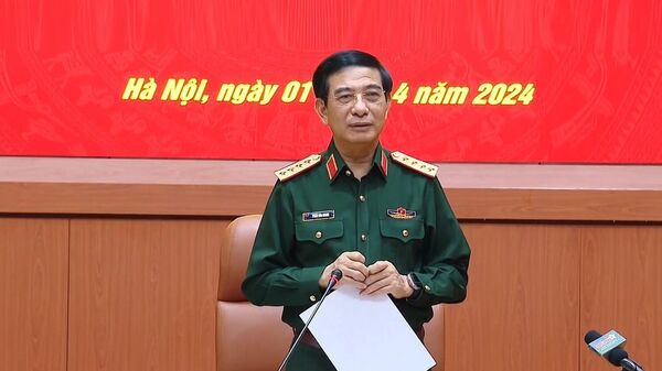 Đại tướng Phan Văn Giang phát biểu chỉ đạo tại hội nghị. - Sputnik Việt Nam