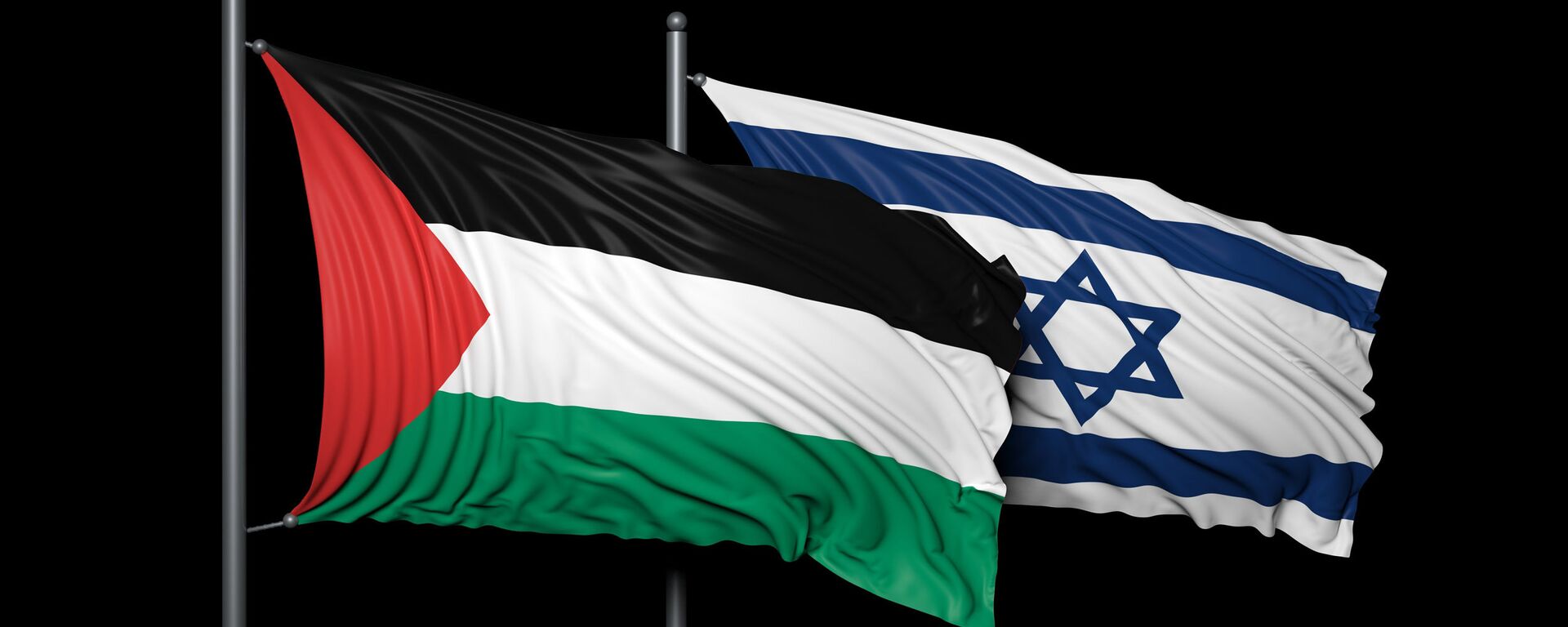 Флаги Израиля и Палестины - Sputnik Việt Nam, 1920, 07.05.2024