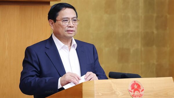 Thủ tướng Phạm Minh Chính chủ trì Phiên họp Chính phủ thường kỳ tháng 4 năm 2024. - Sputnik Việt Nam