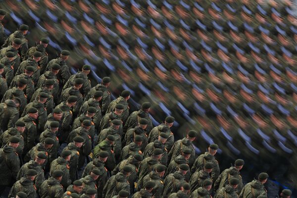 Các đơn vị trong đội hình diễu binh ở Matxcơva nhân kỷ niệm 79 năm Chiến thắng trong Chiến tranh Vệ quốc Vĩ đại. - Sputnik Việt Nam
