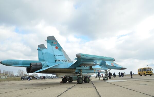 Đón tiếp phi công Nga từ Syria trở về tại sân bay ở tỉnh Voronezh. - Sputnik Việt Nam