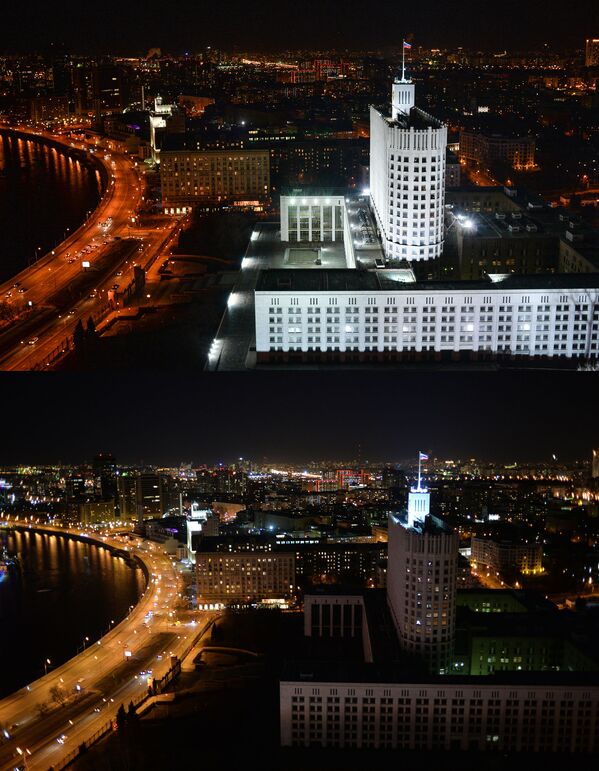 Nhà Chính phủ và tòa Thị chính Moskva trong Giờ Trái Đất - Sputnik Việt Nam