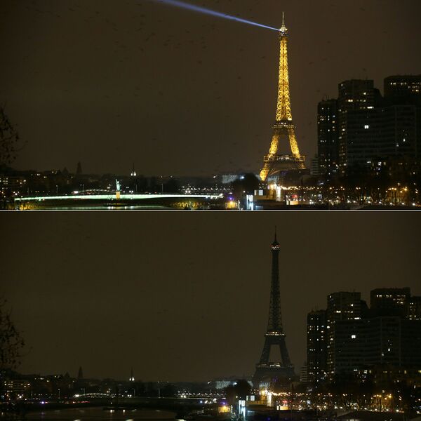 Tháp Eiffel trong Giờ Trái Đất - Sputnik Việt Nam