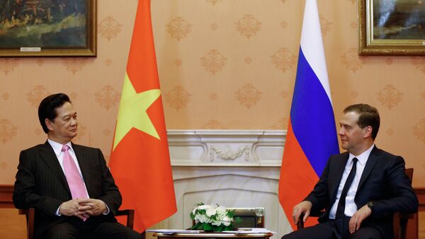 Thủ tướng Việt Nam Nguyễn Tấn Dũng và Thủ tướng Nga Dmitry Medvedev - Sputnik Việt Nam