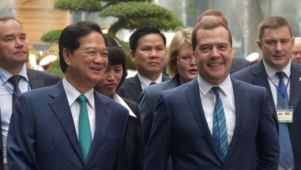 Thủ tướng Dmitry Medvedev  và Thủ tướng Nguyễn Tấn Dũng - Sputnik Việt Nam