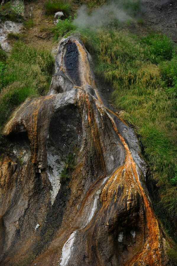 Mạch nước phun Idol trong Thung lũng Geysers tại Khu bảo tồn Kronotsky ở Kamchatka - Sputnik Việt Nam