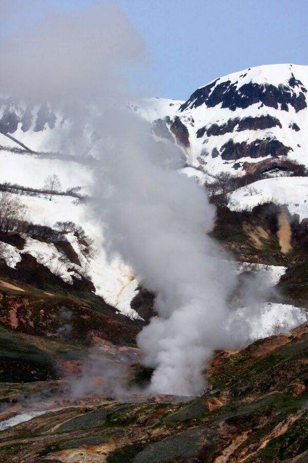Mạch nước phun trào Velikan ở Thung lũng Geyser, thuộc Kamchatka - Sputnik Việt Nam