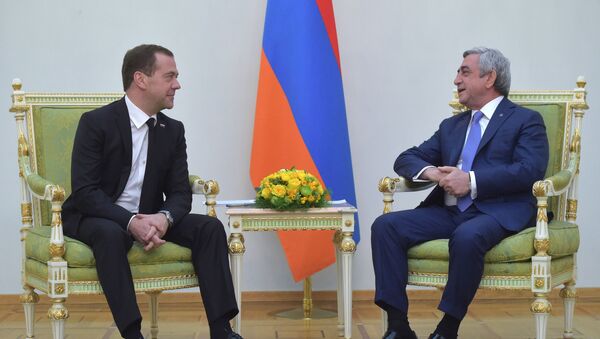 Dmitri Medvedev gặp Serzh Sargsyan - Sputnik Việt Nam
