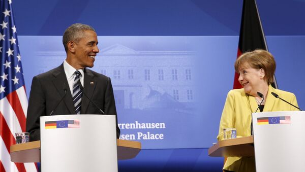 Barack Obama và Angela Merkel tại Hannover - Sputnik Việt Nam