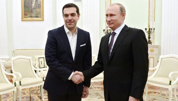 Tổng thống Nga Vladimir Putin gặp Thủ tướng Hy Lạp A. Tsipras - Sputnik Việt Nam