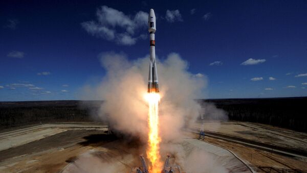Sân bay vũ trụ Vostochnyi trong cuộc phóng tên lửa Soyuz-2.1a với ba vệ tinh Nga Lomonosov, AIST-2D và SamSat-218 - Sputnik Việt Nam