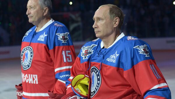 Tổng thống Nga Vladimir Putin đã tham gia Đêm Hockey League - Sputnik Việt Nam