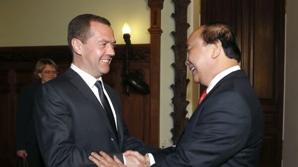 Thủ Tướng LB Nga Dmitry Medvedev gặp với Thủ Tướng Việt Nam Nguyễn Xuân Phúc - Sputnik Việt Nam