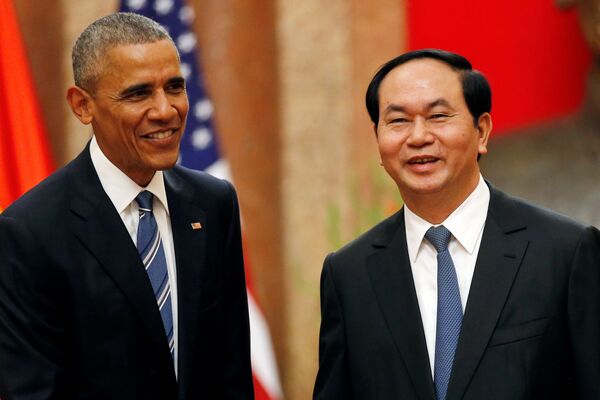 Tổng thống Mỹ Barack Obama hội đàm với Chủ tịch Việt Nam Trần Đại Quang - Sputnik Việt Nam