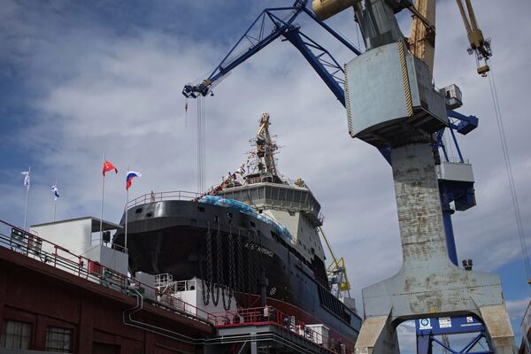 Hạ thủy tàu phá băng Ilya Muromets ở Saint-Peterburg - Sputnik Việt Nam