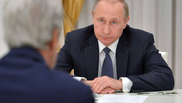 cuộc đàm phán của Tổng thống Nga Vladimir Putin và Ngoại trưởng Mỹ John Kerry - Sputnik Việt Nam