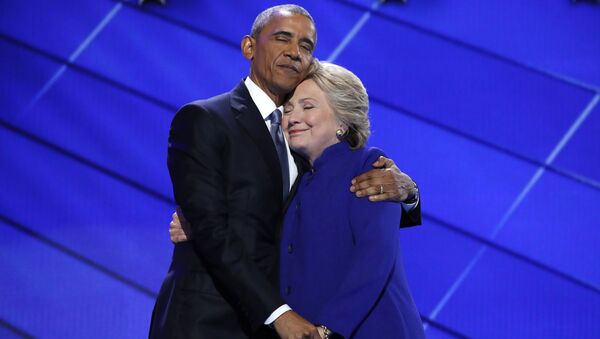 Tổng thống Mỹ Barack Obama và ứng cử viên tổng thống đảng Dân chủ Hillary Clinton - Sputnik Việt Nam