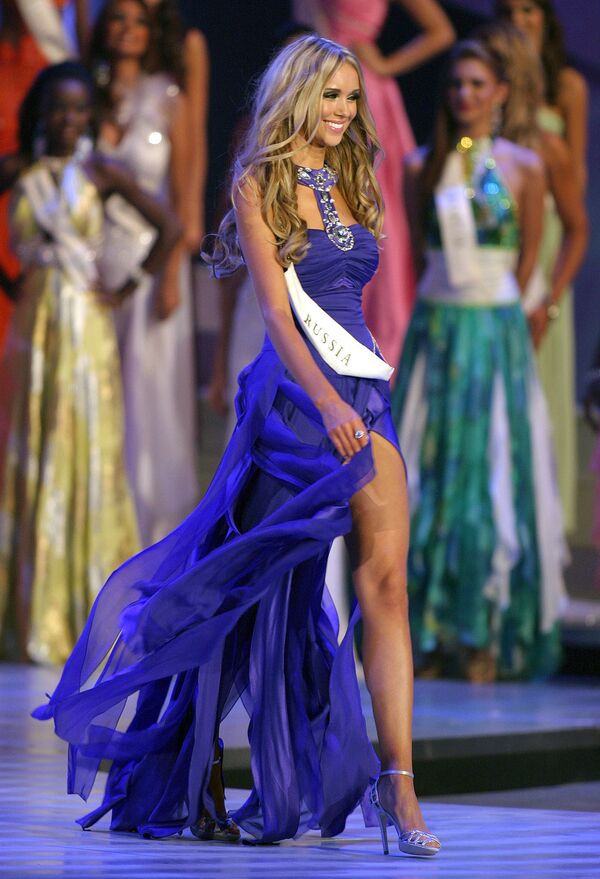 Hoa hậu Thế giới 2008 cô gái Nga Ksenya Sukhinova trong cuộc thi tại Johannesburg, Nam Phi - Sputnik Việt Nam