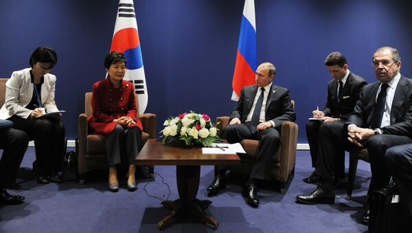 ông Putin và bà Park Geun-hye - Sputnik Việt Nam