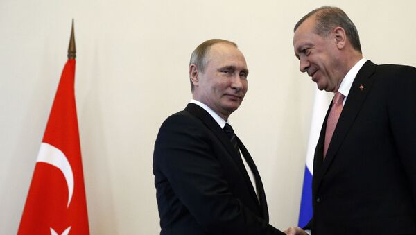Tổng thống Nga Vladimir Putin và Thổ Nhĩ Kỳ Tayyip Erdogan - Sputnik Việt Nam