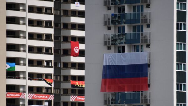 Cờ Nga bị gỡ trong Làng Olympic - Sputnik Việt Nam