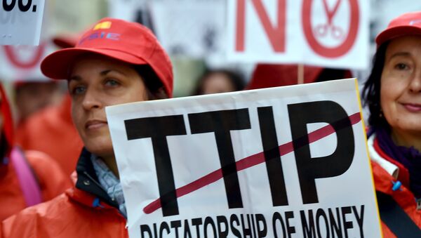 Dân châu Âu biểu tình chống TTIP - Sputnik Việt Nam