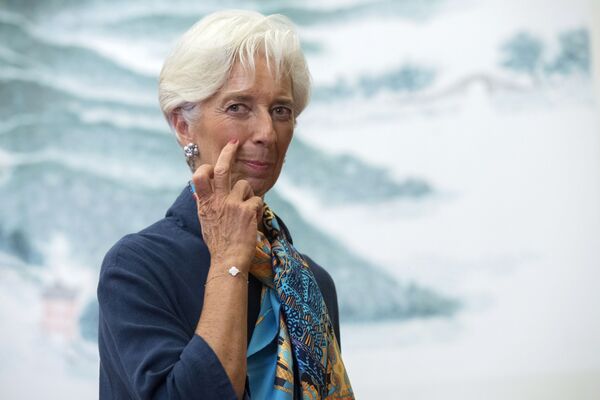 Chủ tọa-Giám đốc Quỹ Tiền tệ Quốc tế Christine Lagarde trước nghi lễ tiếp tân trọng thể nhân danh Chủ tịch Trung Quốc vinh danh các Trưởng phái đoàn đại biểu dự Hội nghị thượng đỉnh G20 - Sputnik Việt Nam