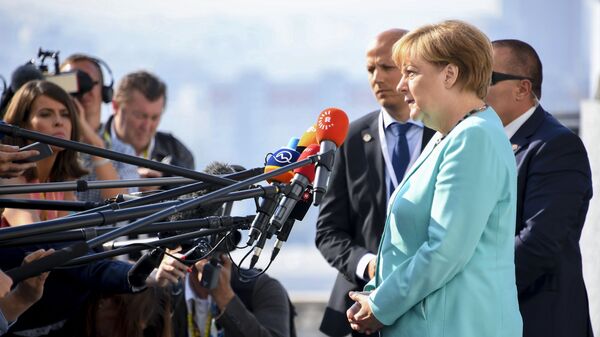 Thủ tướng Đức Angela Merkel tại hội nghị thượng đỉnh EU ở Bratislava - Sputnik Việt Nam