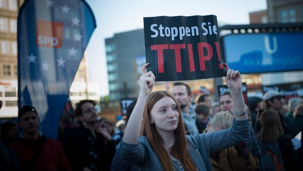 Biểu tình chống hiệp định thương mại TTIP - Sputnik Việt Nam