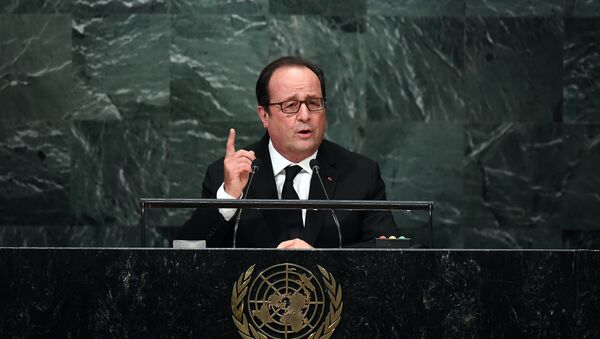 Francois Hollande phát biểu tại Đại hội đồng Liên Hợp Quốc ở New York - Sputnik Việt Nam